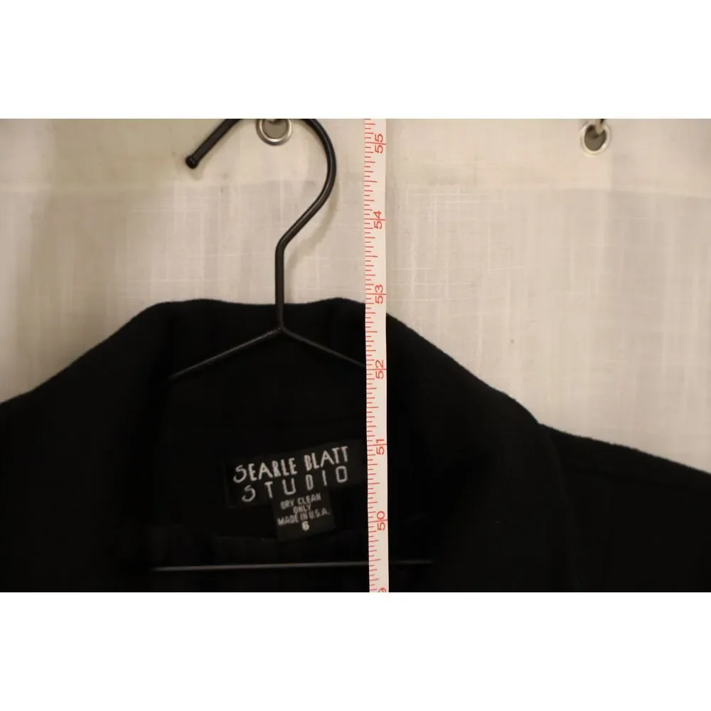VINTAGE Cashmere Long Black Women's Coat SIZE 6 $500+ - Picture 13 of 13